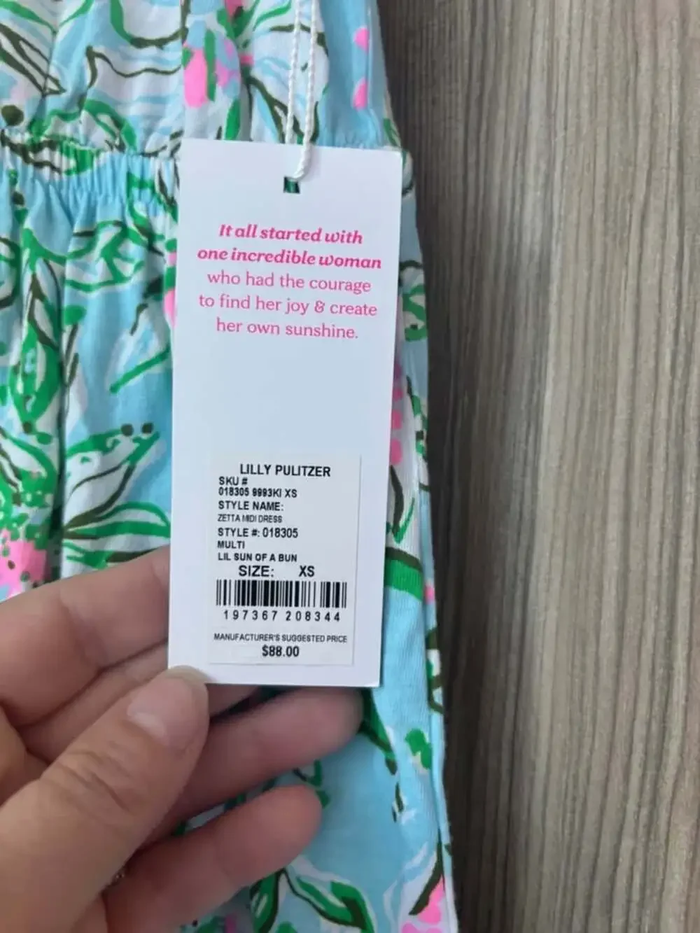 Lilly Pulitzer Girls Zetta Midi Dress Multi Lil Sun Of A Bun Size XS 2/3 NWT $88